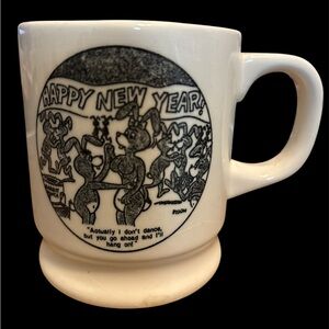 White 'Happy New Year' Ceramic Coffee Mug